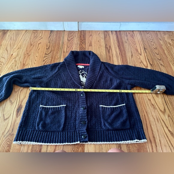 Anthropologie Maeve Seahorse Cardigan Sweater - 3X - Navy - EUC - Picture 4 of 8
